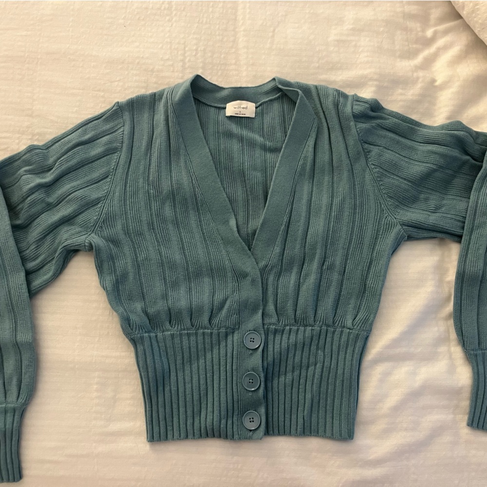 Wilfred by Aritzia Plunge Front Sweater, Size S